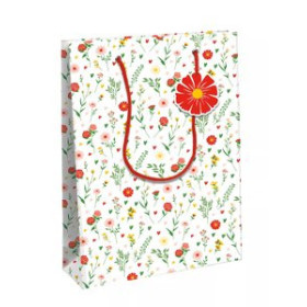 Bolsas de papel BOLSA de PAPEL CLAIREFONTAINE EXCELLIA DECORADO C/ASAS 33x27x14cm AMOR PACK DE 6