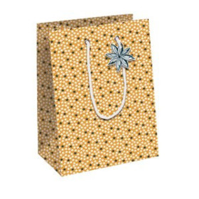 Bolsas de papel BOLSA de PAPEL CLAIREFONTAINE KRAFT DECORADO 25x22x10 cm CITRICOS NAVIDAD PACK DE 6