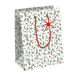 Bolsas de papel BOLSA de PAPEL CLAIREFONTAINE KRAFT DECORADO 25x22x10 cm COSI NAVIDAD PACK DE 6