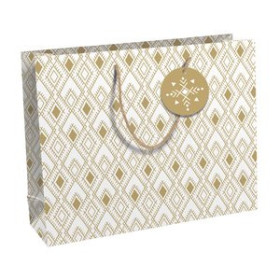 Bolsas de papel BOLSA de PAPEL CLAIREFONTAINE KRAFT DECORADO 37x27x12 cm TANIT PACK DE 6