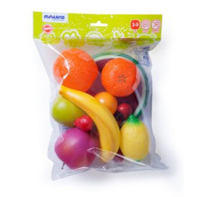 Juegos tradicionales BOLSA MINILAND 15 PIEZAS DE FRUTA SURTIDA