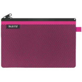 Dosieres sobre y bolsas cremallera BOLSITA  de VIAJE LEITZ WOW NYLON C/CREMALLERA 2 DPTOS. L (23x15) FUCSIA