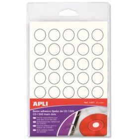 Archivo CD/DVD BOTON ADHESIVO FIJADOR CD/DVD 35 UDS