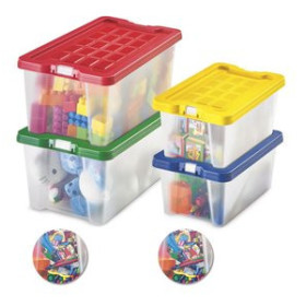 Cajas y contenedores de almacenamiento CAJA ALMACENAMIENTO FAIBO 4 LITROS APILABLE CON TAPA SURTIDO