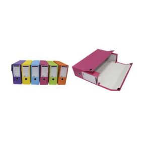 Archivo definitivo (cajas transferencia) CAJA de TRANSFERENCIAS MARIOLA CARTON FORRADO MATE Fº con OLLAOS NARANJA