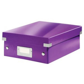 Cajas y contenedores de almacenamiento CAJA PARA ALMACENAMIENTO LEITZ CLICK&STORE ORGANIZADORA PEQUEÑA 220x100x285 mm VIOLETA