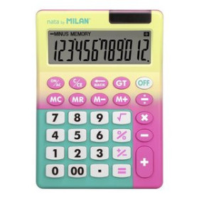 Calculadoras sobremesa CALCULADORA SOBREMESA MILAN 12 DIGITOS SUNSET AMARILLO/ROSA BLISTER de 1