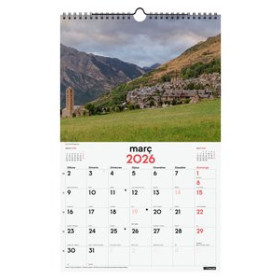 Calendarios murales y sobremesa CALENDARI (2026) CATALAN FINOCAM PARET ESPIRAL IMATGES MENSUAL PER ESCRIURE 250x400 POBLES BELLS