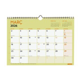 Calendarios murales y sobremesa CALENDARI (2026) CATALAN FINOCAM PARET GRAFIK MENSUAL PER ESCRIURE A4 297x210