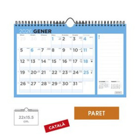 Calendarios murales y sobremesa CALENDARI (2026) CATALAN SENFORT PARET BASIC MENSUAL 220x155