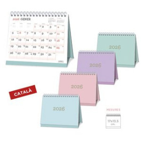 Calendarios murales y sobremesa CALENDARI (2026) CATALAN SENFORT SOBRETAULA PASTEL MENSUAL 170x135 ASSORTIMENT (4 col.)