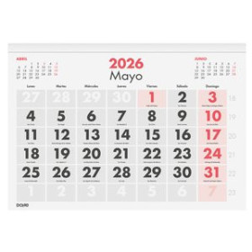 Calendarios murales y sobremesa CALENDARIO (2026) DOHE FALDILLA DOHE MENSUAL NUMEROS GRANDES 210x300