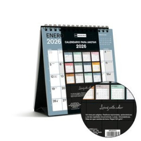 Calendarios murales y sobremesa CALENDARIO (2026) MIQUELRIUS SOBREMESA DESIGN CHROMAT MENSUAL PARA ESCRIBIR 140x150 mm