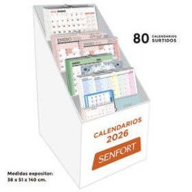 Calendarios murales y sobremesa CALENDARIO (2026) SENFORT MENSUAL SURTIDO EXPOSITOR DE PIE DE 80