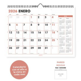 Calendarios murales y sobremesa CALENDARIO (2026) SENFORT PARED OFFICE MENSUAL PARA ESCRIBIR 420x300