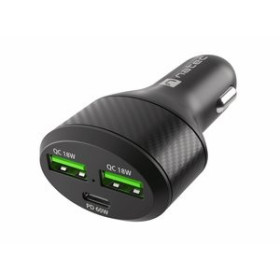 Alimentación CARGADOR NATEC CONEY DE COCHE 2 USB+1 USB C 84W NEGRO