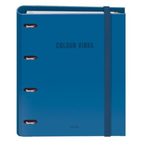 Carpebloc CARPEBLOC DOHE COLOUR VIBES A4 4 ANILLAS MIXTAS 35 mm con RECAMBIO 100hj. 90gr. CUADRIC.5x5 AZUL