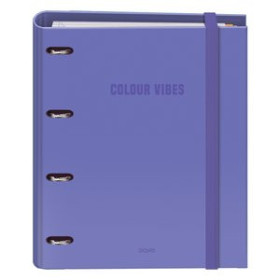 Carpebloc CARPEBLOC DOHE COLOUR VIBES A4 4 ANILLAS MIXTAS 35 mm con RECAMBIO 100hj. 90gr. CUADRIC.5x5 MORADO