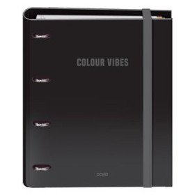 Carpebloc CARPEBLOC DOHE COLOUR VIBES A4 4 ANILLAS MIXTAS 35 mm con RECAMBIO 100hj. 90gr. CUADRIC.5x5 NEGRO