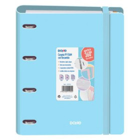 Carpebloc CARPEBLOC DOHE SERENITY A4 POLYFOAM 4 ANILLAS MIXTAS 35 mm con RECAMBIO 100hj. 90gr. CUADRIC.5x5 AZUL