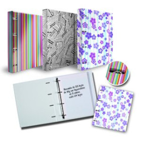 Carpebloc CARPEBLOC IBERPLAS CARTON FORRADO FASHION A4 4 an.25mm con REC.120 hj. 90 gr. RAYAS