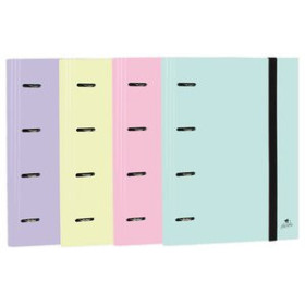 Carpebloc CARPEBLOC MARIOLA A4 4 an. MIXTAS 25mm con RECAMBIO 100 hj. 90g CUADRIC.4x4 SURTIDO PASTEL (4 col.)