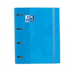 Carpebloc CARPEBLOC OXFORD SCHOOL EUROPEANBINDER CLASSIC A4+ 4 an.MIXTAS 35mm con RECAMBIO 100 hj. CUADRIC.5x5 TURQUESA