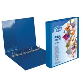 Carpetas de anillas personaliz.(canguro) CARPETA CANGURO FOROFIS PP A4 4 an.MIXTAS 40 mm AZUL