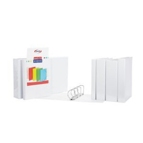 Carpetas de anillas personaliz.(canguro) CARPETA CANGURO PARDO PVC A4 2 an.MIXTAS 50mm BLANCO