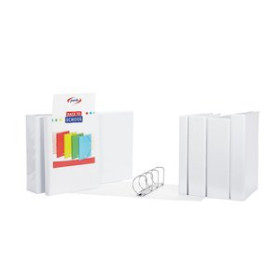 Carpetas de anillas personaliz.(canguro) CARPETA CANGURO PARDO PVC A4 4 an.MIXTAS 65mm BLANCO