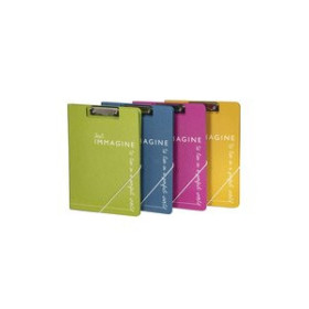 Carpetas con pinza portablocs CARPETA con PINZA MINICLIP SUPERIOR CARCHIVO IMMAGINE CARTON RECICLADO A4 CON TAPA MOSTAZA