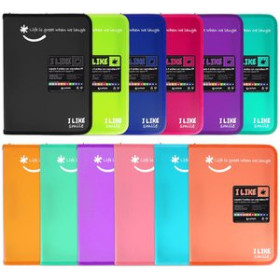 Carpetas de anillas CARPETA de ANILLAS GRAFOPLAS LIKE2 PP A4+ 4 an.MIXTAS 25mm CON CREMALLERA MANDARINA