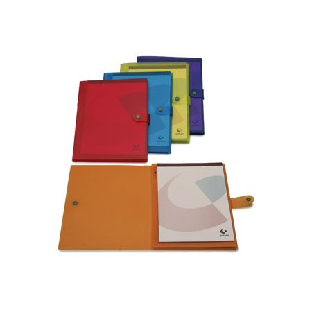 Carpetas de congresos y portadocumentos CARPETA de CONGRESOS GRAFOPLAS PP TRASLUC. A4 TRABILLA Y BROCHE LILA