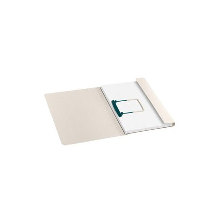 Dosieres clip CARPETA de ENCUADERNAR JALEMA A4 con CLIPEX GRAN CAPACIDAD BEIGE PAQUETE DE 10