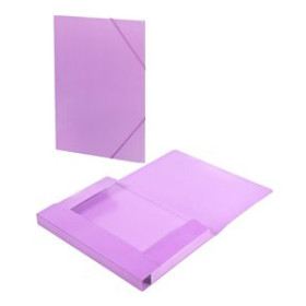 Carpetas de gomas CARPETA de GOMAS y SOLAPAS CARCHIVO SOFT CARTON BRILLO Fº MALVA