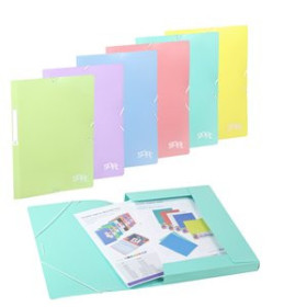 Carpetas de gomas CARPETA de GOMAS y SOLAPAS CARCHIVO SOFT POLIPROPILENO Fº EXPOSITOR de 30