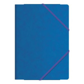 Carpetas de gomas CARPETA de GOMAS y SOLAPAS DOHE CARTON Fº AZUL