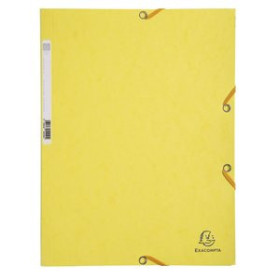 Carpetas de gomas CARPETA de GOMAS y SOLAPAS EXACOMPTA AQUAREL CARTULINA LUSTRADA A4 con ETIQUETA AMARILLO LIMON