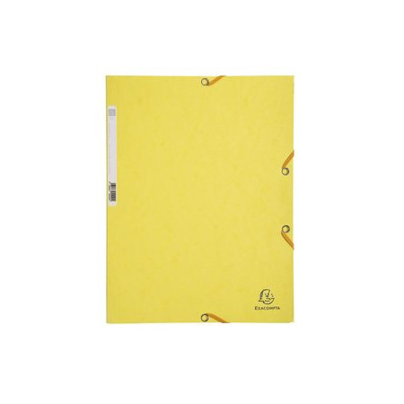 Carpetas de gomas CARPETA de GOMAS y SOLAPAS EXACOMPTA AQUAREL CARTULINA LUSTRADA A4 con ETIQUETA AMARILLO LIMON