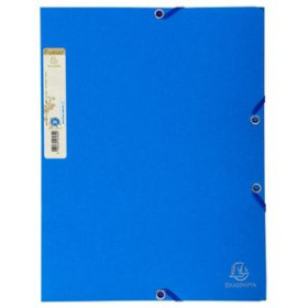 Carpetas de gomas CARPETA de GOMAS y SOLAPAS EXACOMPTA FOREVER CARTON A4 con ETIQUETA AZUL