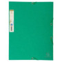 Carpetas de gomas CARPETA de GOMAS y SOLAPAS EXACOMPTA FOREVER CARTON A4 con ETIQUETA VERDE