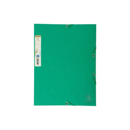 Carpetas de gomas CARPETA de GOMAS y SOLAPAS EXACOMPTA FOREVER CARTON A4 con ETIQUETA VERDE