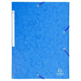 Carpetas de gomas CARPETA de GOMAS y SOLAPAS EXACOMPTA MAXI CARTON A4 con ETIQUETA AZUL