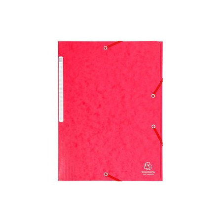 Carpetas de gomas CARPETA de GOMAS y SOLAPAS EXACOMPTA MAXI CARTON A4 con ETIQUETA ROJO