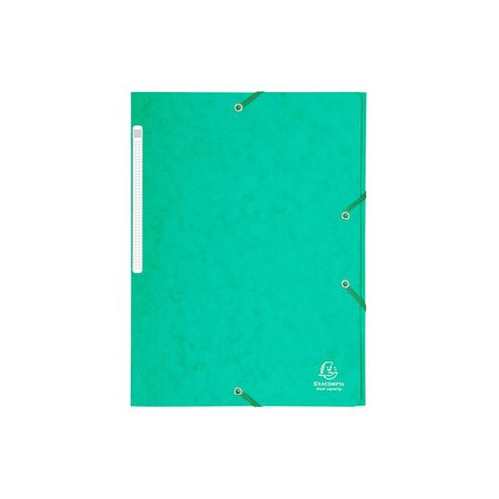 Carpetas de gomas CARPETA de GOMAS y SOLAPAS EXACOMPTA MAXI CARTON A4 con ETIQUETA VERDE