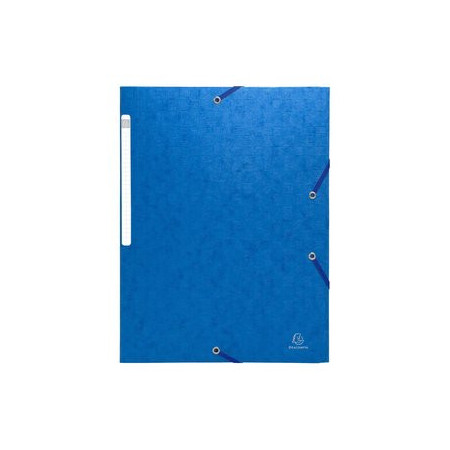 Carpetas de gomas CARPETA de GOMAS y SOLAPAS EXACOMPTA SCOTTEN MAXI CARTON GOFRADO A4 con ETIQUETA AZUL