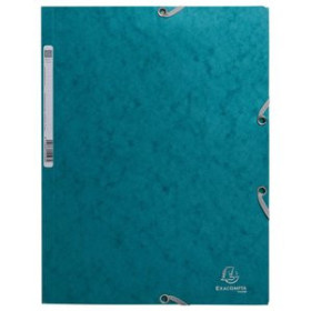 Carpetas de gomas CARPETA de GOMAS y SOLAPAS EXACOMPTA SKANDI CARTULINA A4 400g con ETIQUETA AZUL PACIFICO
