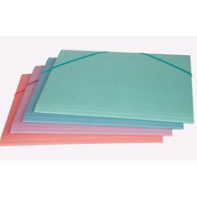 Carpetas de gomas CARPETA de GOMAS y SOLAPAS FABRISA CARTON GOFRADO Fº LILA PASTEL