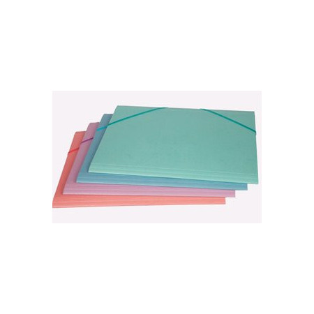 Carpetas de gomas CARPETA de GOMAS y SOLAPAS FABRISA CARTON GOFRADO Fº LILA PASTEL