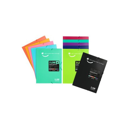 Carpetas de gomas CARPETA de GOMAS y SOLAPAS GRAFOPLAS PP LIKE 2 Fº MINT